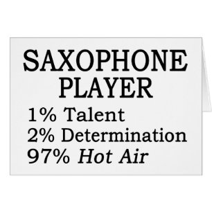Luft för saxofonspelarehett hälsningskort