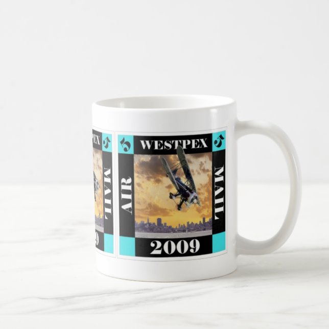 Luft för WESTPEX 2009 postar muggen Kaffemugg (Höger)