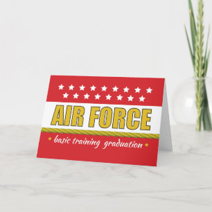 Luft Force Basic Training Studenten Gratulerar Kort