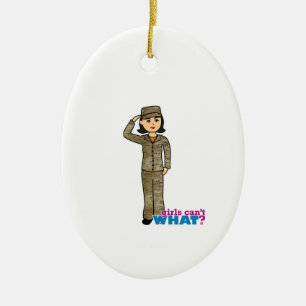 Luft Force Camo Black Hair Julgransprydnad Keramik