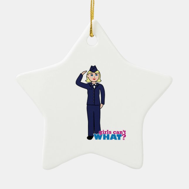 Luft Force Dress Blues Light Julgransprydnad Keramik (Framsidan)