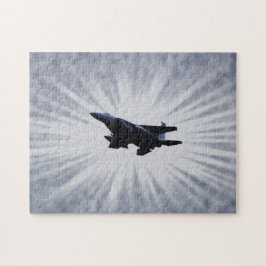 Luft Force F 15 Fighter Jet Himlar Burst Puzzle Pussel
