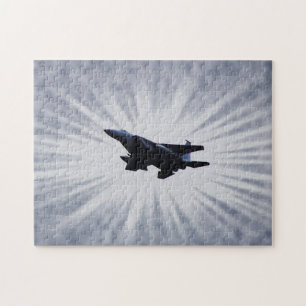 Luft Force F 15 Fighter Jet Himlar Burst Puzzle Pussel