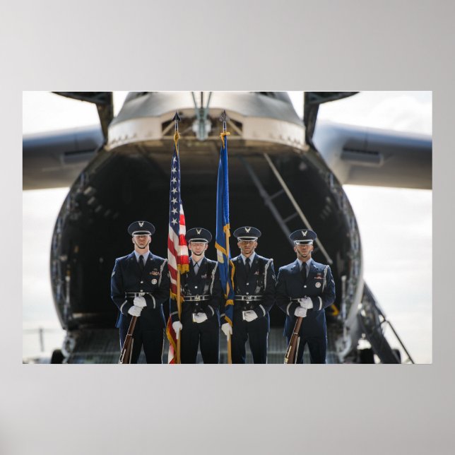 Luft Force Färg Guard Detail med C-5 Galaxy Poster (Framsidan)