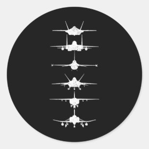 Luft Force Fighter Jet F-4 F-111 F-15 F-16 F-22 F- Runt Klistermärke