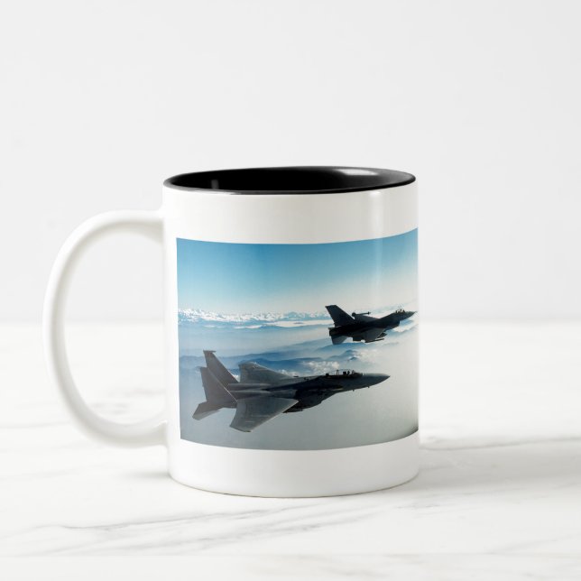 Luft Force Fighter Jet Två-Tonad Mugg (Vänster)