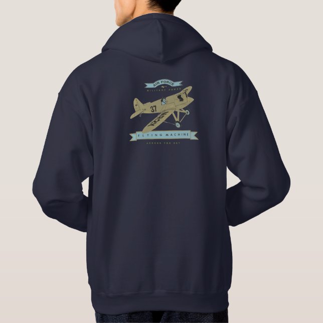Luft force flygplan sweatshirt med luva (Baksida)