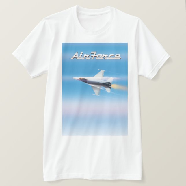 Luft Force Jet Poster T Shirt (Design framsida)