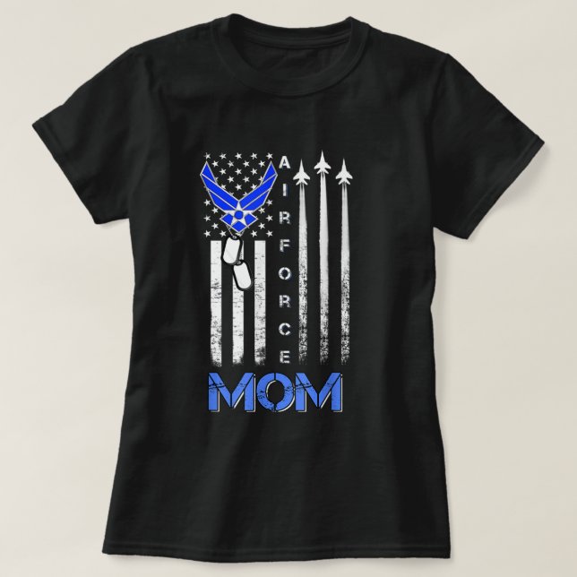 Luft Force Mamma Shirt, USAF Mamma Tee, kvinnodage T Shirt (Design framsida)
