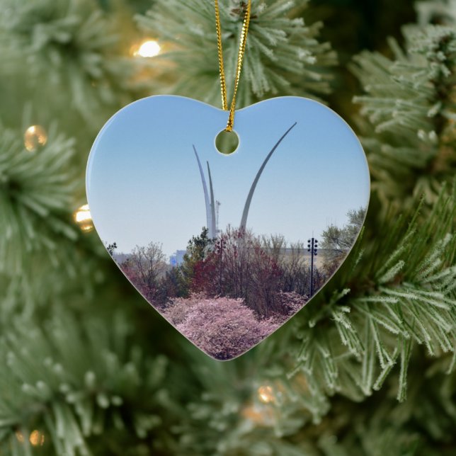 Luft Force Memorial Heart Ornament (Träd)