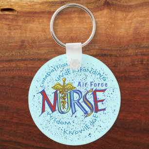 Luft Force Nurse Motto Nyckelring