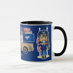 Luft Force Nutcracker med liten militär Lastbil Mugg