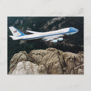 Luft Force One över Mt Rushmore Vykort