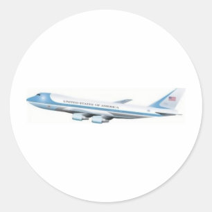 Luft Force One Runt Klistermärke
