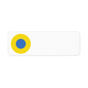 Luft Force Roundel, Ukraina Returadress Etikett