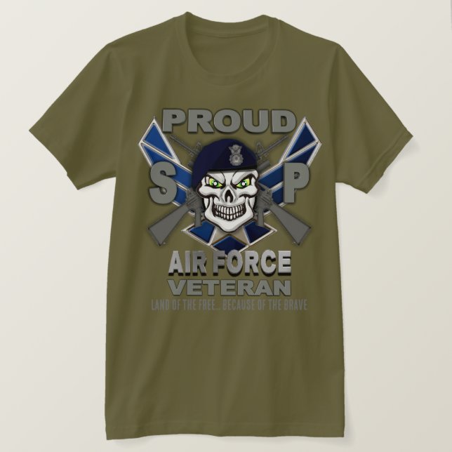 Luft Force Security Forces Veteran T-Shirt (Design framsida)