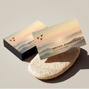 Luft Force Stil Card - bekämpa Jet över bergen Visitkort