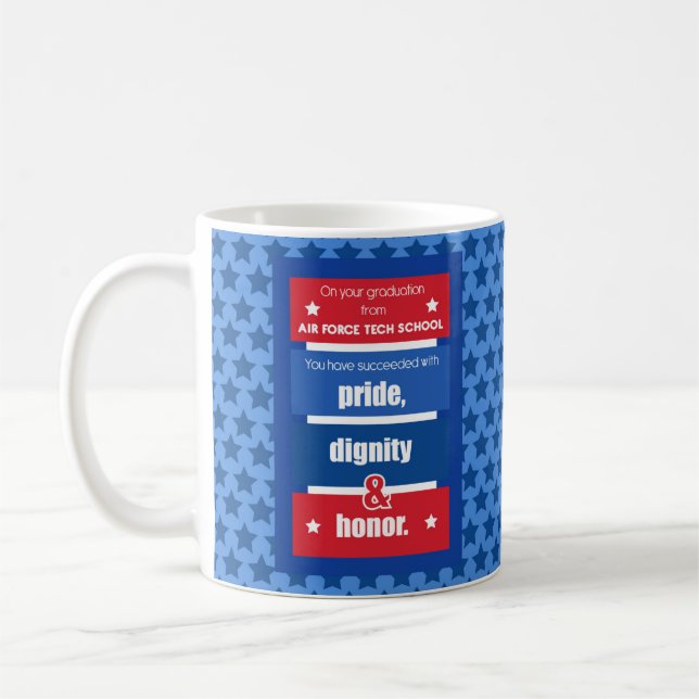 Luft Force Tech School Studenten Grattis Kaffemugg (Vänster)