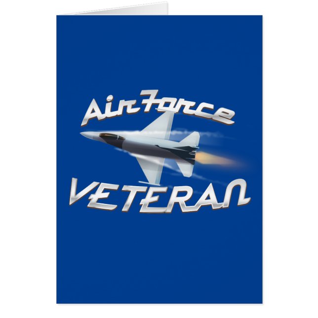 Luft Force Veteran Hälsningskort (Framsidan)