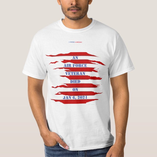 LUFT FORCE VETERAN JAN 6, 2021 T SHIRT (Framsida)