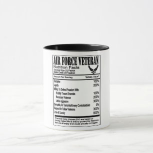 Luft Force Veteran Nutrition Facts Mugg