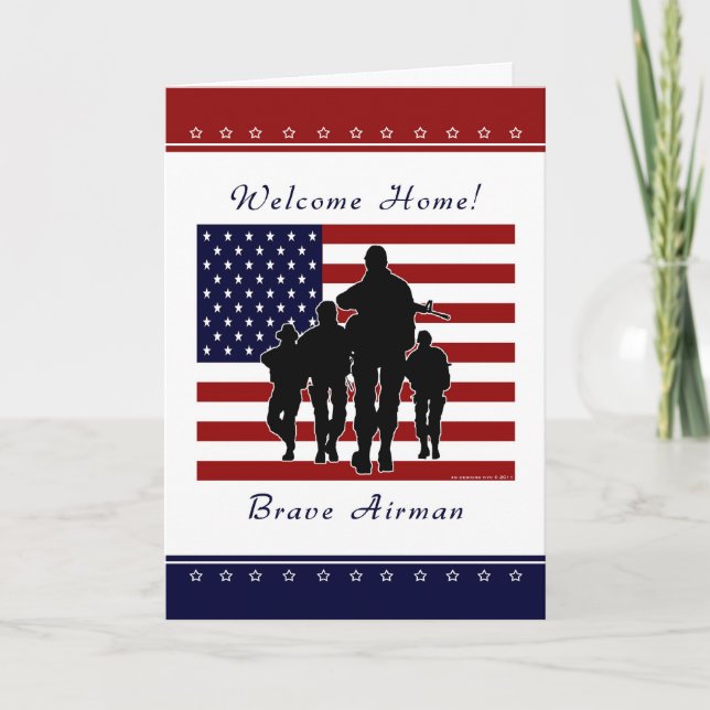 Luft Force - Welcome Home Airman Greeting Card Kort (Framsida)