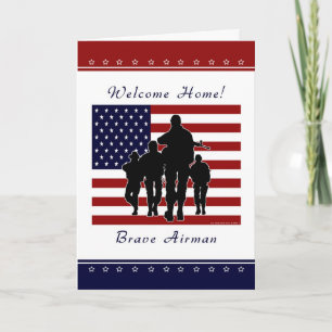 Luft Force - Welcome Home Airman Greeting Card Kort