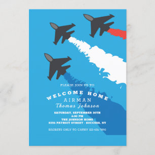 Luft Force Welcome Home Party Inbjudningar