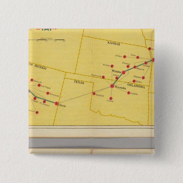Luft från Los Angeles till Columbus Knapp (Framsida)