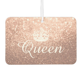Luft Freshener - drottning Krona Glitter Ro Guld