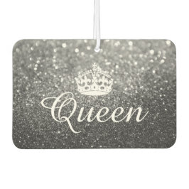Luft Freshener - drottning Krona Glitter Silver