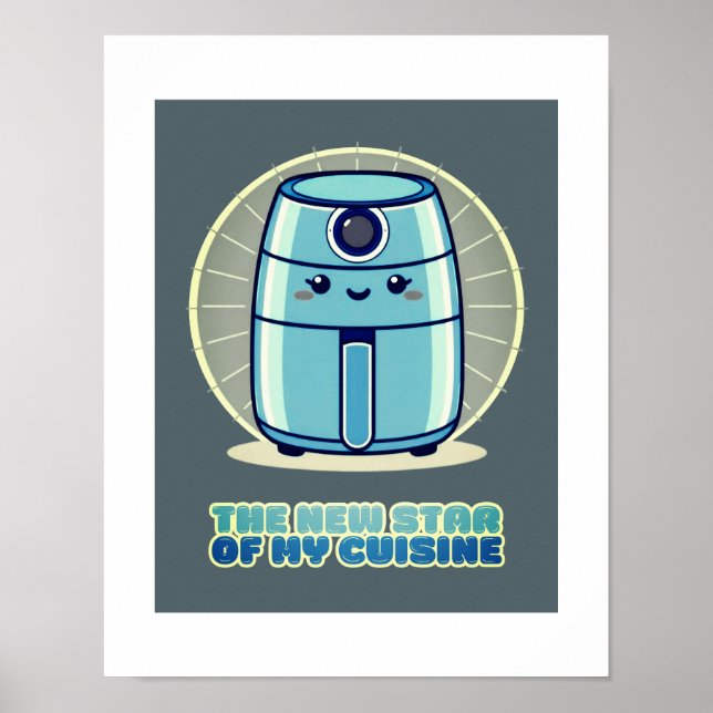 Luft fryer airfryer cuisine poster (Framsidan)