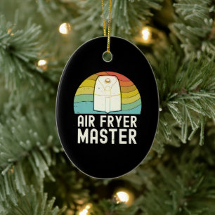 Luft Fryer Master Cook Food Älskare Foodie Julgransprydnad Keramik
