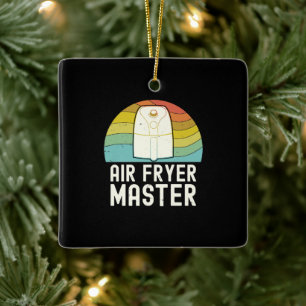 Luft Fryer Master Cook Food Älskare Foodie Julgransprydnad Keramik