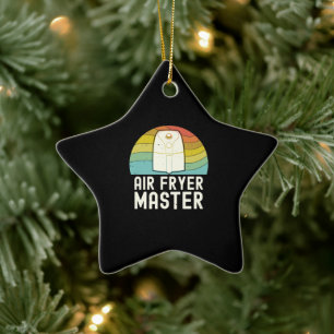 Luft Fryer Master Cook Food Älskare Foodie Julgransprydnad Keramik