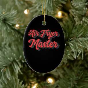 Luft Fryer Master Cook Food Älskare Gift Kärlek Ch Julgransprydnad Keramik