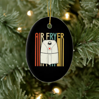 Luft Fryer Master Cook Food| Retro Chicken Julgransprydnad Keramik