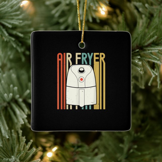 Luft Fryer Master Cook Food| Retro Chicken Julgransprydnad Keramik (Träd)