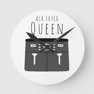 Luft Fryer Queen Rund Klocka