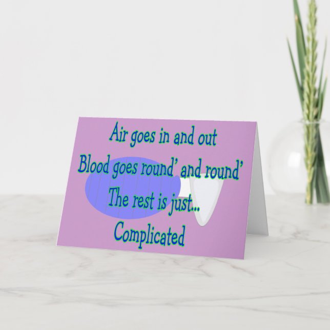 Luft går och ut... Resten är komplicerad Kort (Framsida)