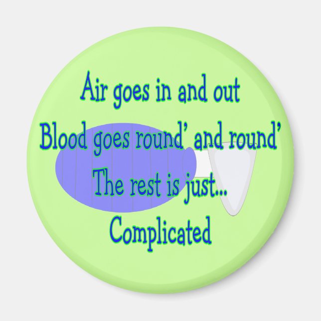 Luft går och ut... Resten är komplicerad Magnet (Framsidan)