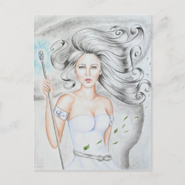 Luft gudadresskort vykort (Framsida)