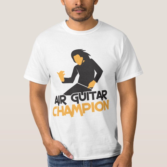 Luft Guitar Champion-design Tee Shirt (Framsida)