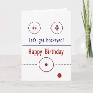Luft Hockey Birthday Card Kort