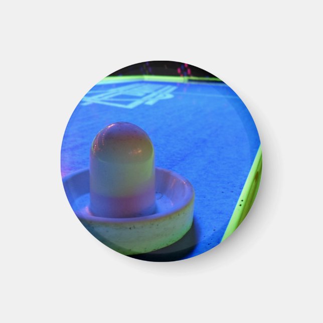 Luft Hockey bord och gräsänder med neonbelysning Magnet (Framsidan)