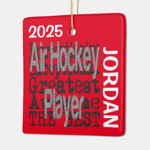 Luft-Hockeyspelare Extraordinaire ANPASSAD Julgransprydnad Keramik