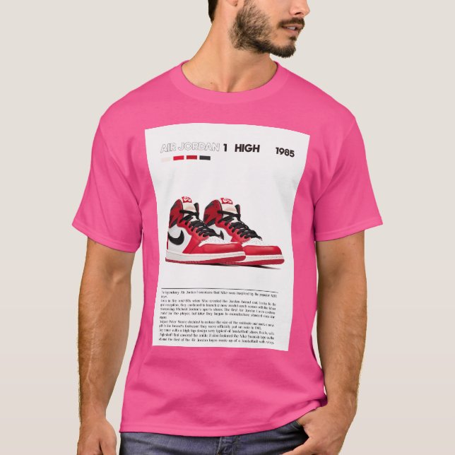 Luft Jordanien 1 hög 1985 T Shirt (Framsida)