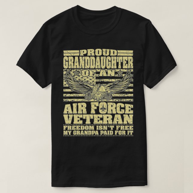 Luft krigsveteranfrihet I T Shirt (Design framsida)