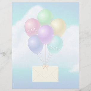 Luft Mail - 8,5 tum x 11 tum Lakan