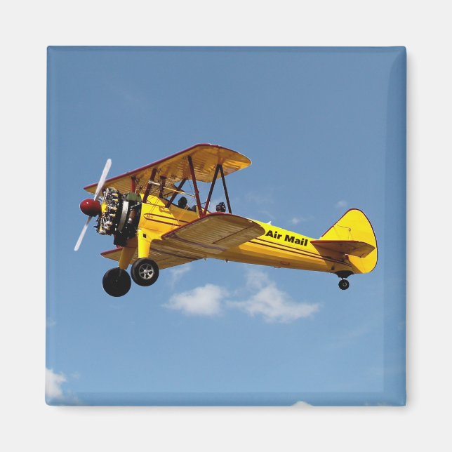 Luft Mail Biplane Magnet (Framsidan)